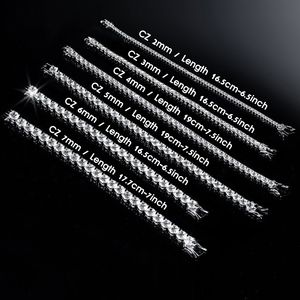 Pulseras de Tenis de Cobre Chapado en Rodio de 6 a 8.5 Pulgadas, Circonita Cúbica de 5 mm, Clásicas y Modernas, Unisex, Variantes de 6.5 a 8 Pulgadas - Product Image 2