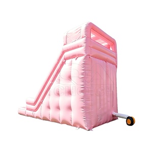 Toboggan aquatique gonflable rose pastel à double voie avec <span class=keywords><strong>piscine</strong></span>, en PVC 0,55 mm, idéal pour la <span class=keywords><strong>location</strong></span> de fêtes de mariage et l'usage domestique - Product Image 5