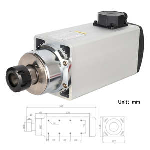 Motor de Husillo Refrigerado por Aire CNC Zhong Hua Jiang de 6KW ER32 220V/380V para Máquina de Perforación CNC - Product Image 2