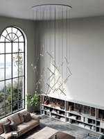 Personnalisable hall de l'hôtel ascenseur Hall Villa Art décoration suspendu combinaison Led lustre moderne suspension