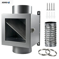 Collecteur de peluches métallique pour tuyau de sèche-linge, kit de ventilation intérieur 4 pouces avec filtre