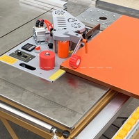 Mini table de scie portable travail du bois sans poussière scie à panneau scie à table coulissante avec support