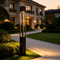 Lampadaire LED carré à haute luminosité, épaisseur et hauteur personnalisées, éclairage paysager en aluminium