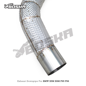 ท่อไอเสียตรงแบบ Bolt-on สำหรับ BMW X5M/X6M F95/F96/LCI 4.4TT ปี 2020-2024 พร้อมแผ่นกันความร้อน ท่อลงเทอร์โบ สแตนเลสสตีล สปอร์ตเฮดเดอร์ - Product Image 3