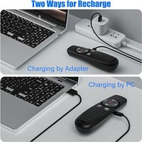 Nuevo Presentador PPT 2 en 1 con Doble Cabezal USB Tipo C, Lápiz para Pasar Páginas, Control Remoto Multifunción para Presentaciones