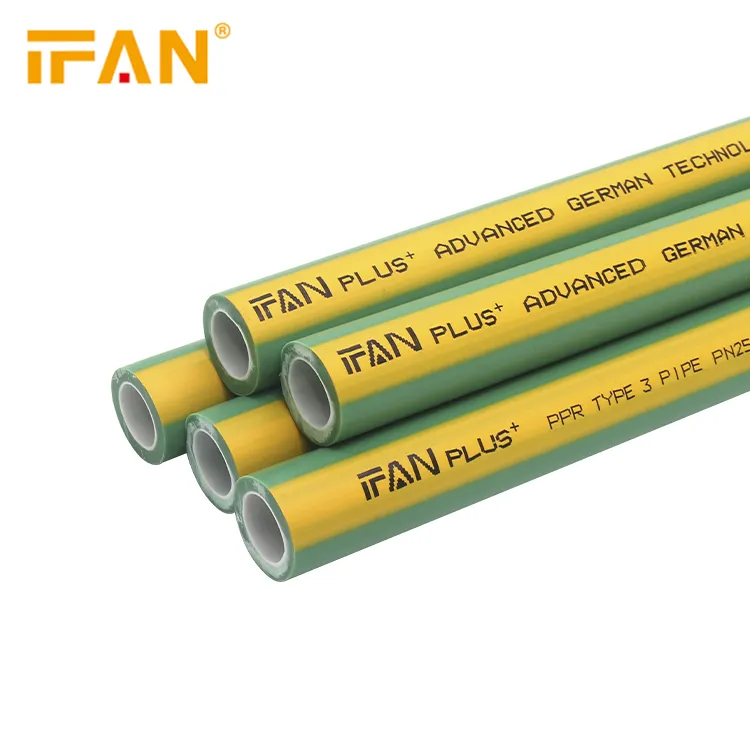 Трубы IFAN PLUS PPR, пластиковая водопроводная труба PN25 20-110 мм, труба ppr зеленого цвета для подачи воды