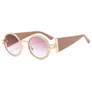 Gafas de sol redondas con montura completa, lentes degradadas, protección UV400, protección solar unisex para adultos - Product Image 3