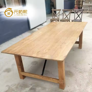 Rắn GỖ GẤP bàn ăn phong cách mộc mạc 8/10 người trang trại bảng cho tiệc cưới tiệc chiêu đãi khách sạn căn hộ-Châu Âu - Product Image 1