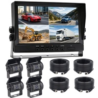 Système de caméra de recul AHD Full HD 9 pouces Fatory, résistant aux basses températures, 1080P, 4 canaux, étanche, pour camion, voiture, bus, avec moniteur DVR Quad, garantie 1 an