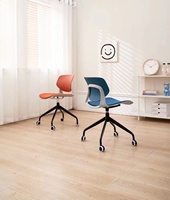Chaise de bureau pivotante ergonomique orange