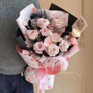 Nouveau Papier Plume - Papier d'Emballage Cœur Imperméable pour Fleurs, Matériel d'Emballage de Bouquets en Gros - Product Image 5