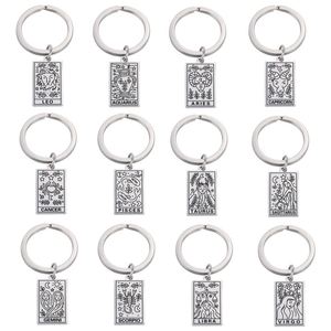 12 segno zodiacale <span class=keywords><strong>portachiavi</strong></span> in acciaio costellazione oroscopo scheletro <span class=keywords><strong>portachiavi</strong></span> per le donne accessori per borse di moda tarocchi carte <span class=keywords><strong>portachiavi</strong></span> - Product Image 1