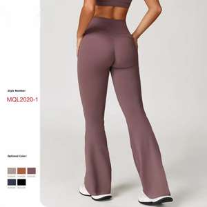Gambali a <span class=keywords><strong>vita</strong></span> <span class=keywords><strong>alta</strong></span> Lifting gambali per donne allenamento palestra Yoga <span class=keywords><strong>pantaloni</strong></span> con comodo Design Flare per lo sport - Product Image 2