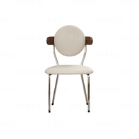 Chaises de salle à manger et de restaurant confortables à dossier haut pour coiffeuse de salon de café avec siège de cadre