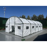 Carpa de Lona Grande para las Cuatro Estaciones, de 3 Capas, con Arco de Acero, para Clima Frío