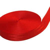 Sangle de ceinture de sécurité de voiture Liman SB14 47 mm, 1 mm d'épaisseur, en polyester/nylon écologique, haute résistance, rouge, jacquard, pour épaule