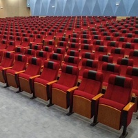 Chaises de théâtre et d'auditorium avec table pliante, sièges pour salle de conférence, chaises d'église