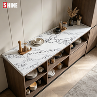 Dalle de quartz artificiel moderne à veinage naturel pour la décoration murale intérieure