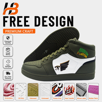 Chaussures de skateboard pour hommes Hebo, baskets tendance à tige haute pour hommes, chaussures de sport pas chères en gros, fabricants de baskets sur mesure