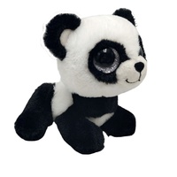 Nouveau design en gros personnalisé de haute qualité mignon mode OEM logo panda blanc noir doux ours en peluche jouet