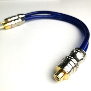 Cable Divisor <span class=keywords><strong>RCA</strong></span> Chapado en Oro, Doble Macho/Hembra, Resistente, Estéreo, Audio 1080P, PVC, para Altavoces de Coche, Reproductor de DVD, Trenzado - Product Image 4