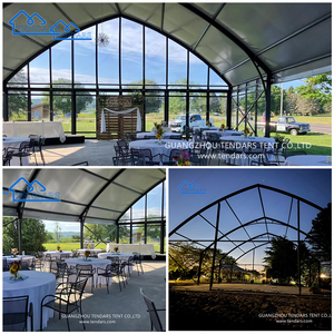 Lều cưới khung nhôm đen trong suốt, cho thuê tạm thời, dành cho sự kiện lớn, tiệc chiêu đãi, sức chứa 300-500 người - Product Image 5