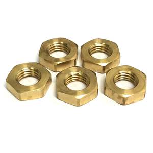 High Quality Durable Brass Nut Hexagonal Shape Nickel Plated Anti-Corrosion Finish Smooth for Industrial and Home Use - Product Image 3