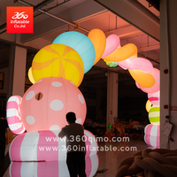 Arche d'entrée gonflable de Noël de publicité personnalisée gonflable 360, arches gonflables de Noël de publicité pour des événements