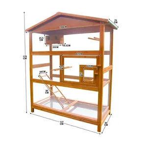 Wholesale Chinese Wooden animal pet pigeon breeding House bird cage with Stand