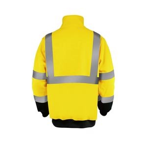 Sweats à capuche réfléchissants <span class=keywords><strong>de</strong></span> sécurité haute visibilité d'usine coupe ample néon Orange vert couleur correspondant sweats à capuche <span class=keywords><strong>de</strong></span> construction - Product Image 3