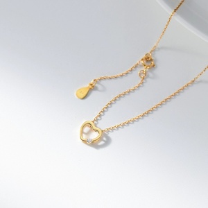 Collar de Plata de Ley 925 con Colgante de Corazón Romántico para Mujer, Cadena Dulce con Dije de Amor, Joyería de Moda - Product Image 5