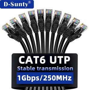 Cable de Red Ethernet D-Sunty Cat6 S/FTP, Cobre Trenzado, 26AWG, 4 Pares, RJ45 8P8C, Negro, 3m/10m, Cumple con RoHS - Product Image 1