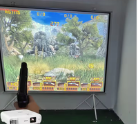 Simulador de tiro con detección de movimiento de pantalla grande, rango de 10m, armas interactivas, juguetes de armas de fuego, tiro comercial de Arcade