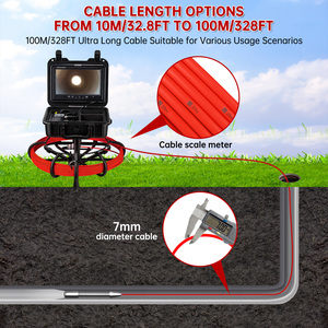 Récepteur de sonde 512Hz tuyau auto-nivelant pour <span class=keywords><strong>endoscope</strong></span> de localisation de tuyau caméra de vidange de tuyau d'égout de 23mm avec carte SD 16GB et WIFI - Product Image 3