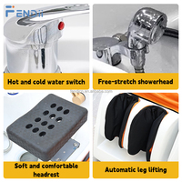 Fauteuil de lavage professionnel de luxe inclinable pour salon de coiffure, spa capillaire et massage