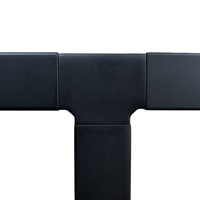 Garde-corps moderne en acier inoxydable noir mat 304 316 avec poteau de départ carré de 40*40mm pour escalier intérieur