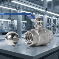 Vanne à boisseau sphérique filetée en acier inoxydable 304 à commande manuelle pour la manipulation du méthane, pipeline énergétique, fournisseur OEM, usine