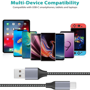 120W 6A tipo C cavo in Nylon intrecciato 1m 2m 3m 5m fabbrica Custom Super veloce di ricarica dati USB a a cavo USB-C per telefono cellulare - Product Image 5
