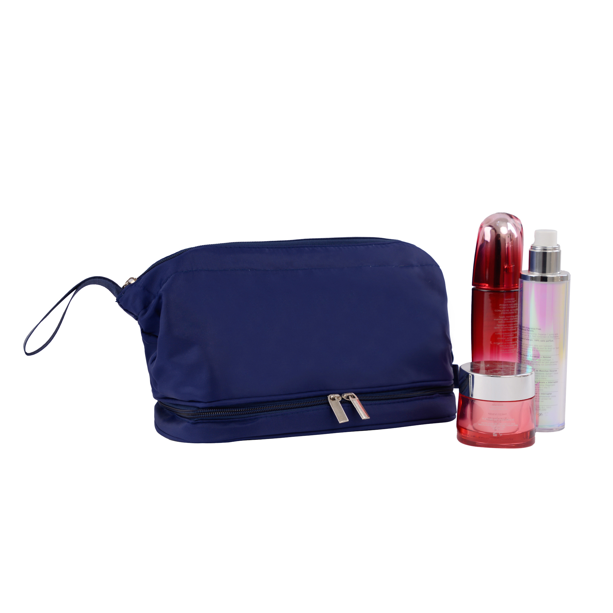 Large Capacity Zipper Travel Cosmetic Bag for Women Girls