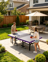 Table de tennis de table pliable en MDF de 18 mm pour l'intérieur, vente en gros du fabricant