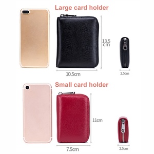 BOSHIHO New Rfid Protect Purse Men Credit Card Coin Bag Women Candy Short Mini Coin <b>Wallet</b> Genuine Leather Card <b>Holder</b> - Product Image 6