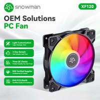 Ventilador para Caja de PC Snowman XF120 de 6 Pines y 120 mm ARGB con Rodamiento de Aceite, 18dba Silencioso, 2000 RPM, para Computadoras de Juegos, Sistema de Refrigeración Silencioso
