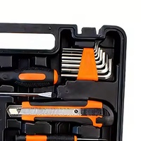 Ensemble d'outils à main professionnels pour la maison, 22 pièces, kit de réparation multifonctionnel avec marteau, clé à molette, pinces, tournevis dans un étui portable