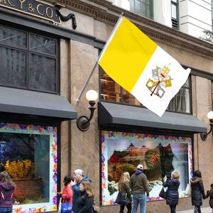 3x5FT Polyester Cheap Price Vatican Country <b>Flag</b> and National <b>Flag</b> With Two Grommets - Product Image 3