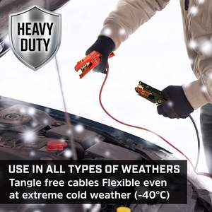 Câbles <span class=keywords><strong>de</strong></span> démarrage pour batterie <span class=keywords><strong>de</strong></span> voiture, câbles <span class=keywords><strong>de</strong></span> suralimentation automobiles robustes pour démarrer les batteries mortes ou faibles - Product Image 3