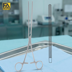 Pinces intestinales Kocher droites pour hémostase, instrument chirurgical certifié CE, utilisation manuelle - Product Image 2