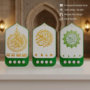Lecteur Coranique Portable Design Arche de Mosquée Vert en Plastique avec Lumière Intégrée Son Hi-Fi MP3 WMA WAV Contrôle par Boutons Cadeau Islamique - Product Image 4