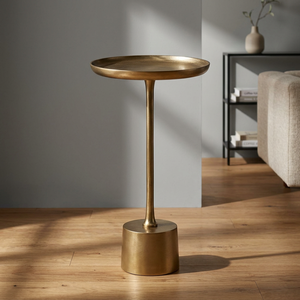 Decor Must Have Modern <b>Side</b> <b>Table</b> With <b>Round</b> Top And Decorative Base For Living Room Furniture - Product Image 6