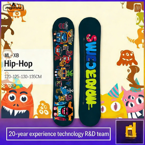 Herren-All-Mountain-Snowboard mit Cartoon-Totenkopf-Grafik, Holz-Fiberglas-<span class=keywords><strong>Aspen</strong></span>-Kern-Sandwich-Konstruktion, kurze Länge - Product Image 2