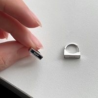 Anting-anting tusuk perak EK371 925 untuk wanita, desain unik, anting jepit mewah, perhiasan telinga